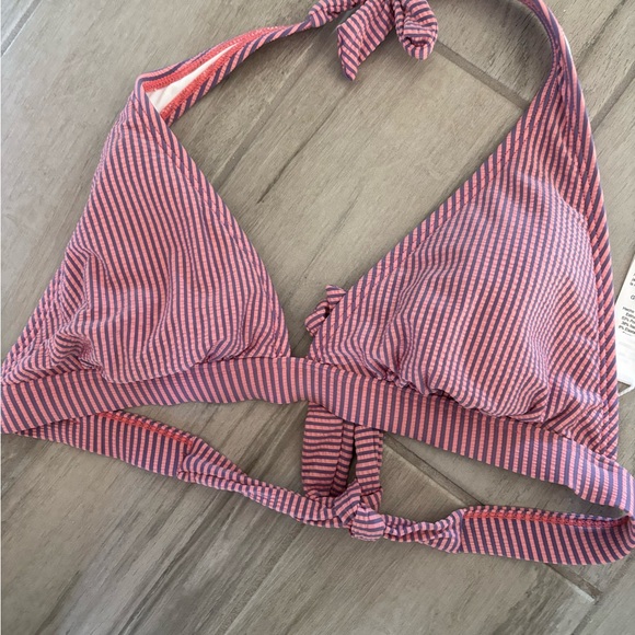 Salt Life Pink & Blue Triangle Striped Bikini Top size Large - Picture 2 of 13